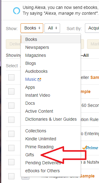 click on Change Books to Gifts 4