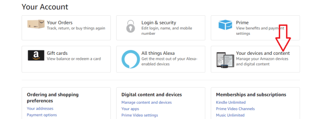 click on Your Account 1