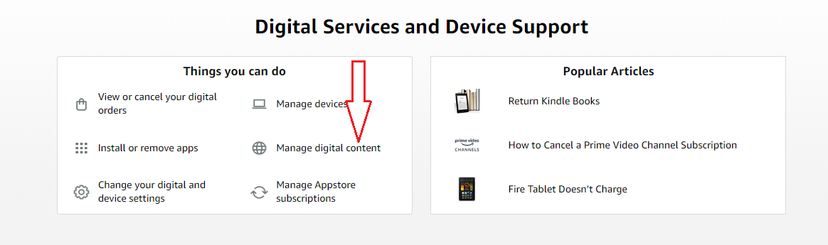 click on your devices & content